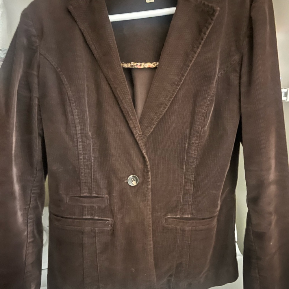 CAbi brown corduroy blazer, medium